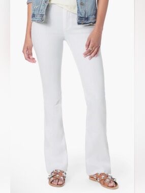 Joe’s Jeans Flawless High Rise Honey Curvy Bootcut Raw Hem White 28